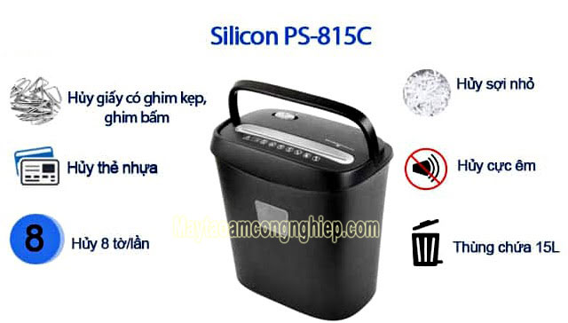 Máy huỷ tài liệu giá rẻ nhất Silicon PS 815C