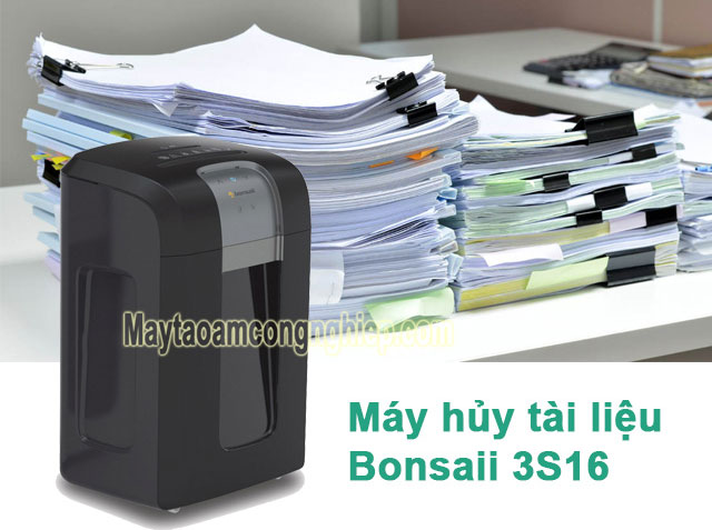 Máy huỷ giấy mini giá rẻ Bonsaii 3S16