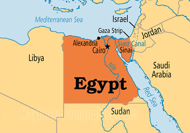 Ai Cập giáp với các nước nào?