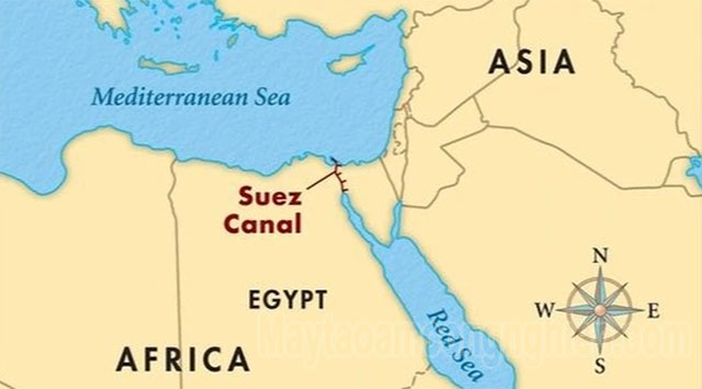 Kênh đào Suez đã tách rời  lục địa Á - Phi