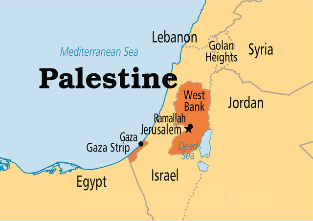 Dải Gaza và Bờ Tây thuộc lãnh thổ đất nước Palestine