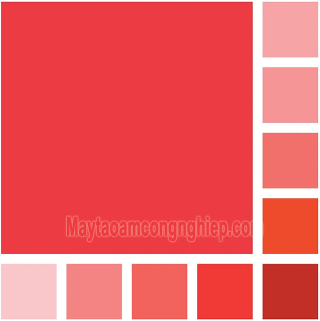 Màu đỏ có rất nhiều sắc độ khác nhau