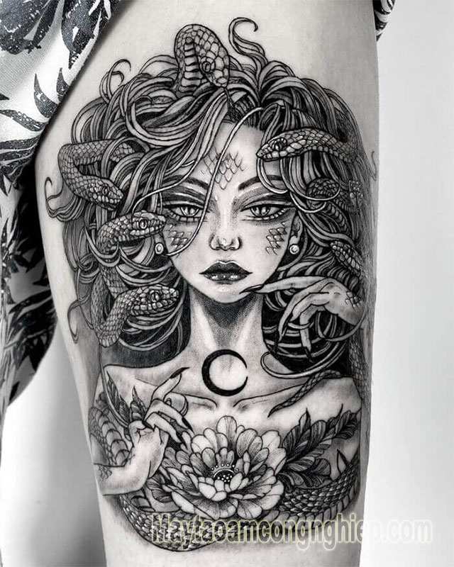 Tattoo Nữ thần Rắn Medusa cực ngầu và chất